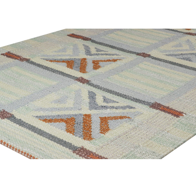 Scandinavian Wool Geometric Area Rug, Rectangle 13' x 19'