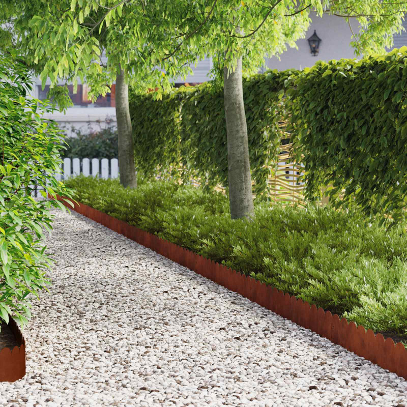 Lawn Edging Fencing, 20cm H x 103cm W, Rusty