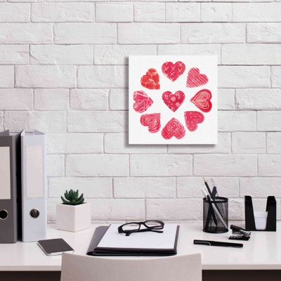 Red Barrel Studio «Hearts And More Hearts II» par Sue Schlabach, impression sur toile, estampe numérique