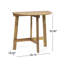 Table en bois naturel, forme demi-ronde, conception bistro pliable pour faciliter la gestion de l'espace