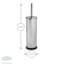 Harbour Housewares Round Toilet Brushes with Holder-1023835112