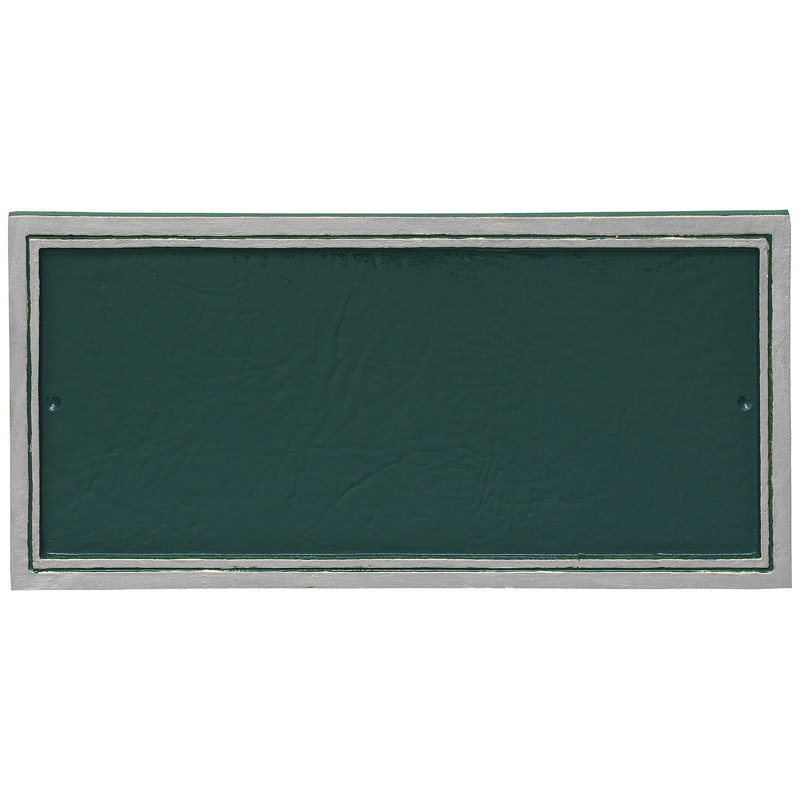 Plaque d’adresse murale sur 1 ligne Fremont, Vert forêt / Argent, Oui