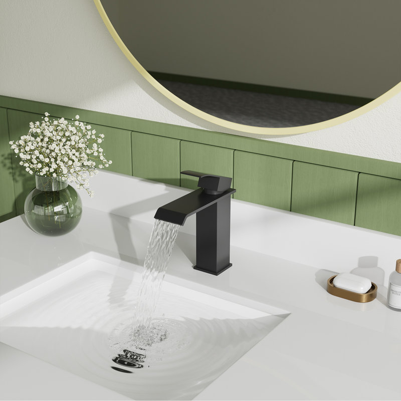 NO - Robinet de salle de bain monocorps et monocommande avec bonde, Noir mat