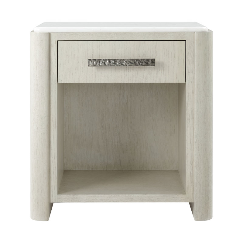 Essence 1 - Drawer Solid Wood Nightstand, Opal