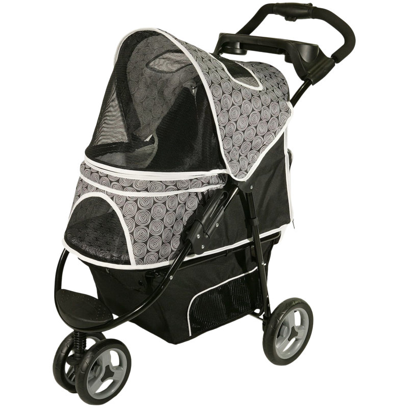 Foldable Pet Stroller, Black Onyx