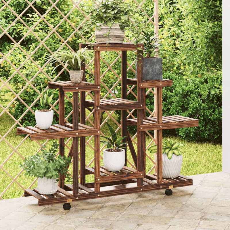 Beninga Plant Stand, Carbonized Brown
