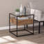 Table de bout en verre avec rangement - Mobilier d'appoint moderne | Idée de cadeau