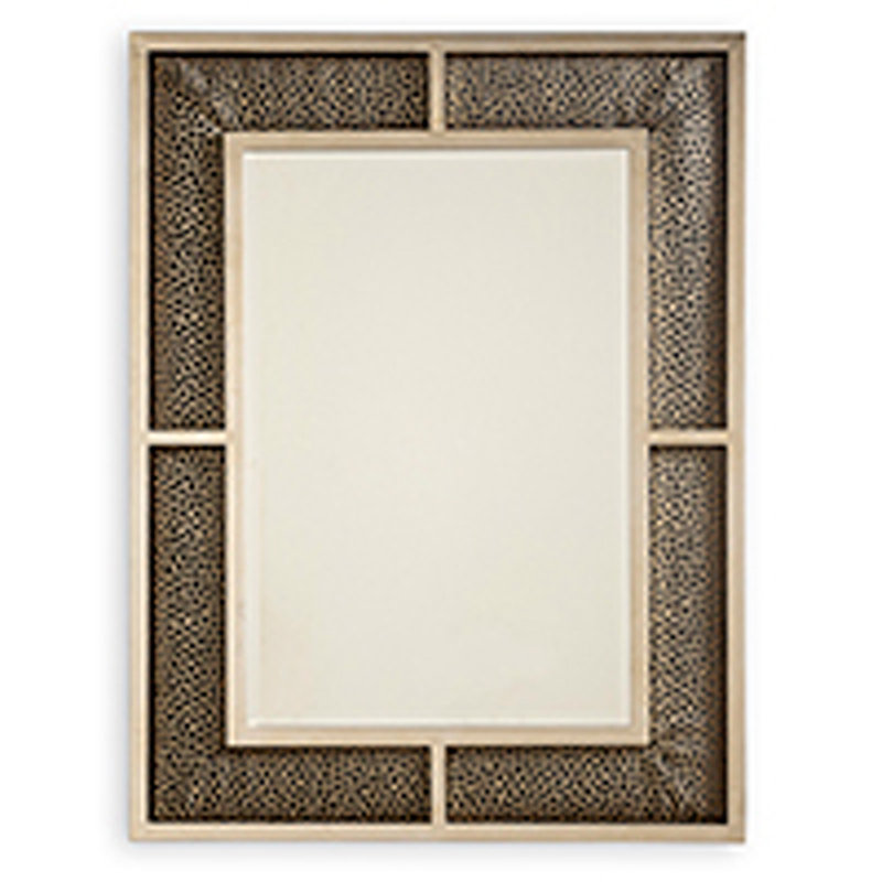 Bedford Wayland Mirror, Silver/Black