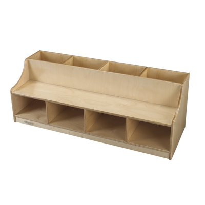 Wood Reading Bench with Storage