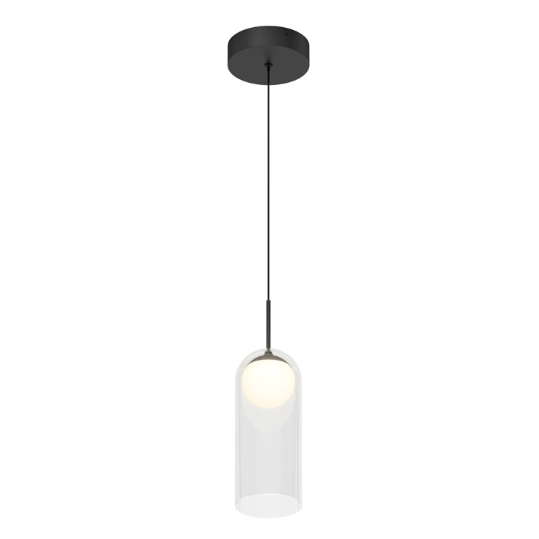 Mirah 1 - Light Matte Black LED Cylinder Pendant