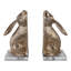 Figurine lapin Modern Bookends avec finition métallique
