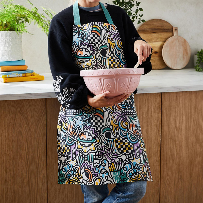Graffiti Abstract Cotton Bib Apron