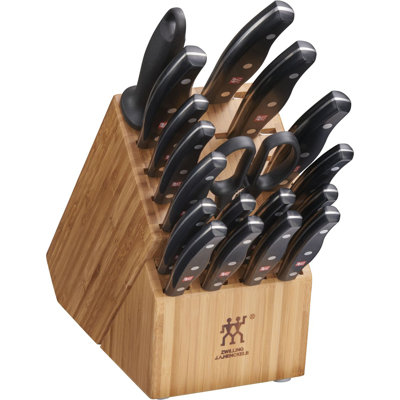 ZWILLING Twin Signature 19-Piece German Knife Set with Block, Made in Company-Owned German Factory with Special Formula Steel perfected for almost 300 Years