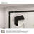 Hilma 34 In. W X 72 In. H Fixed Framed Shower Door In Matte Black Finish With Patterned Glass