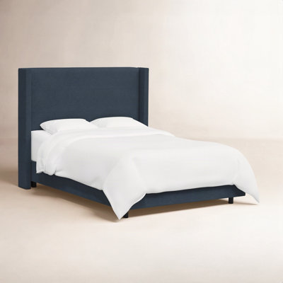 Hanson Upholstered Wingback Bed