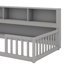 Lit simple simple avec tablettes de chevet intégrées et compartiments multiples-1601814667