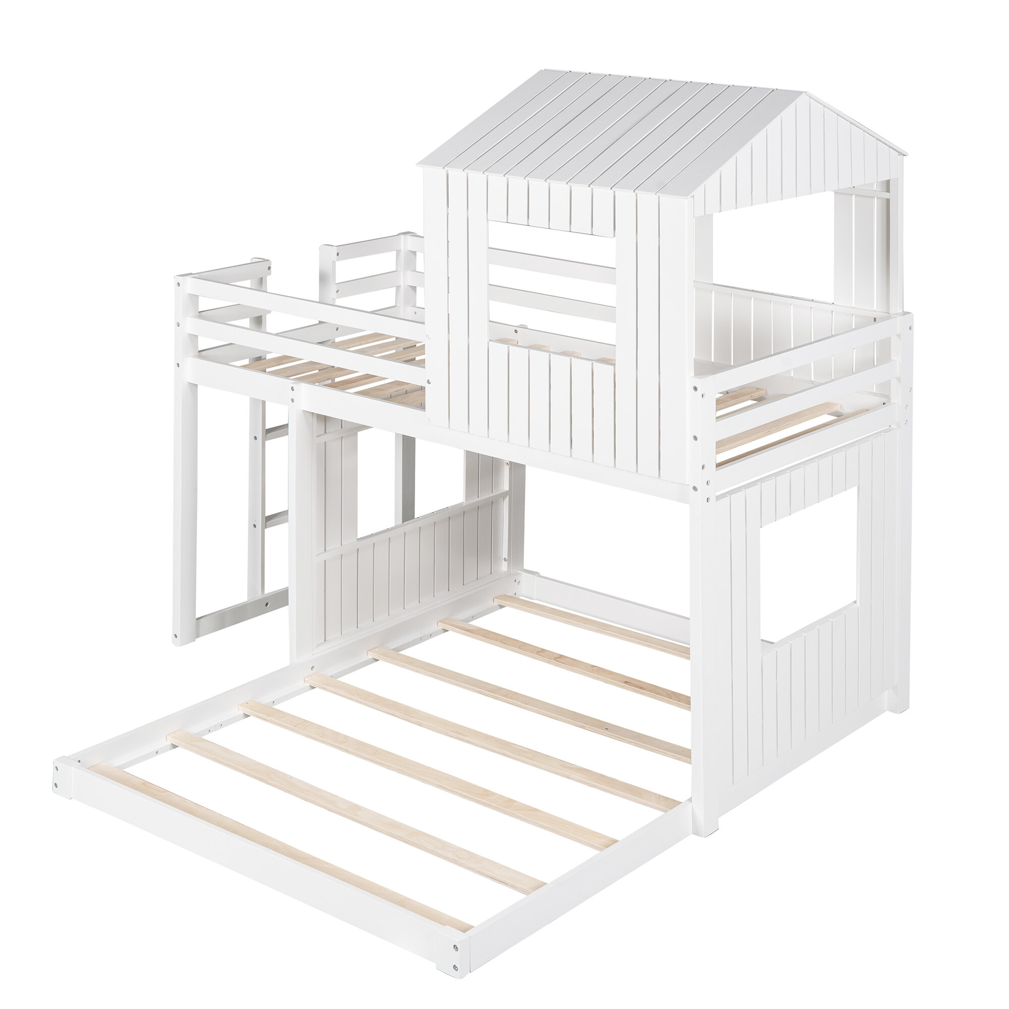 Sand & Stable Baby & Kids Topanga Twin Over Full L-Shaped Bunk Bed by ...