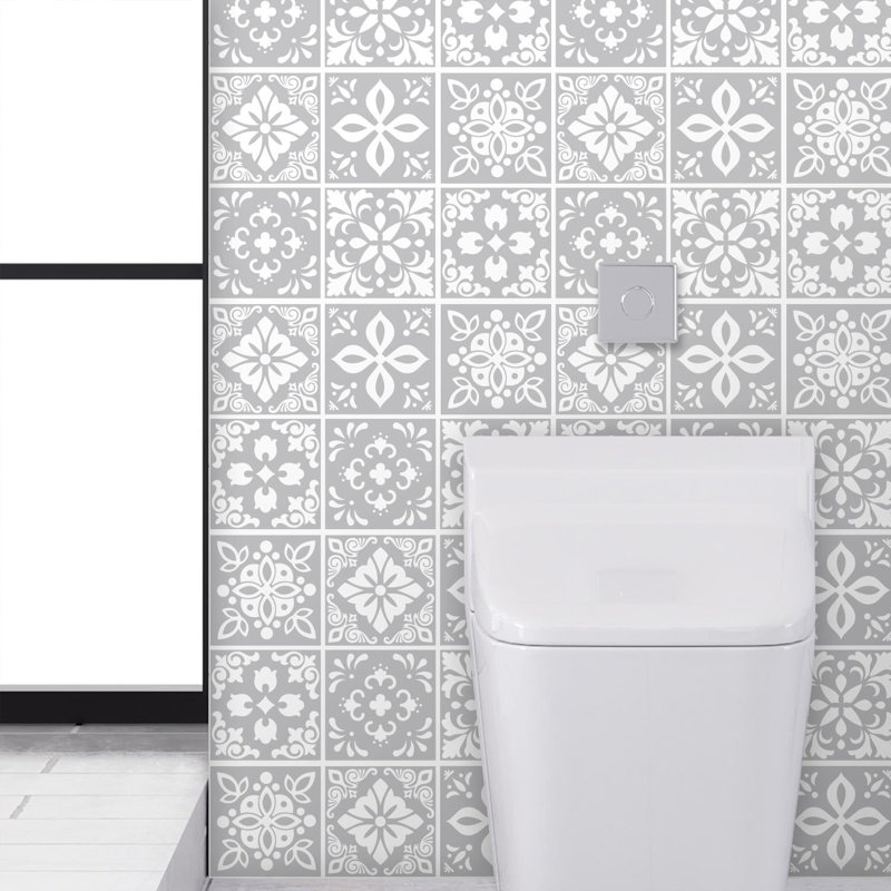 Carrelage PVC pelez et collez, Gris clair