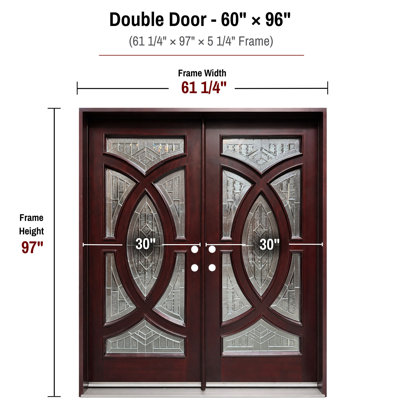 Prairie Paneled Wood Front Entry Doors