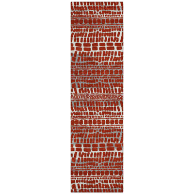 Machine Washable Indoor/Outdoor Chantille ACN2540 Abstract Rug