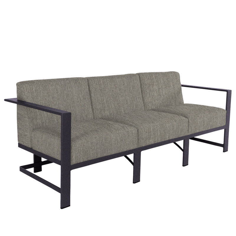 Studio Outdoor 3 - Seat Patio Sofa, Graphite, Adena Shale