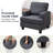 Upholstered Armchair with Armrest Interior Storage-1173430865