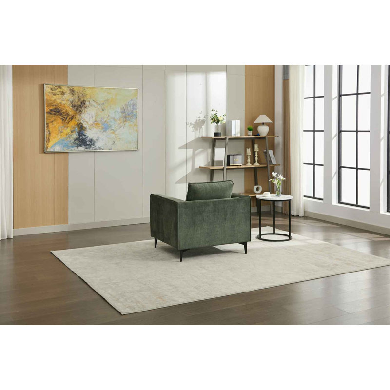 Carmen Modern Upholstered Accent Chair, Green