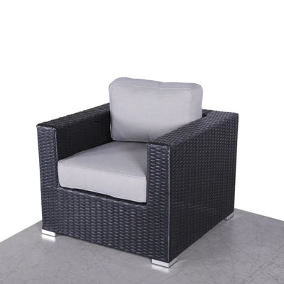 Chaise de patio entièrement assemblée avec coussins, canapé d'extérieur