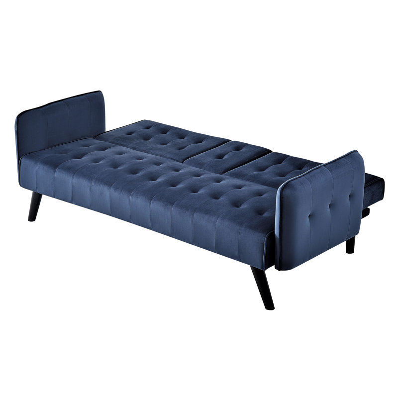Cricklade 72'' Velvet Sleeper, Deep Blue