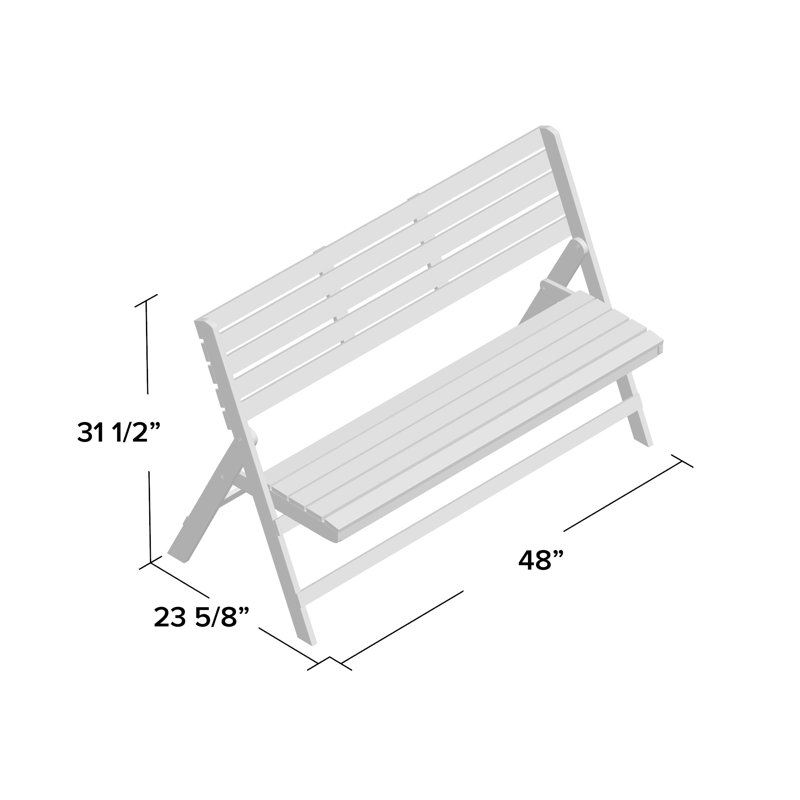 Banc de jardin en bois Mignardise, Brun naturel