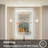 Frame LED Bathroom Mirror with Dual Bluetooth, Front & Back Light, Anti-Fog, 3 Color Temperature & Dimmable Light, IP54 Waterproof, ETL Certified-622689739-622689736