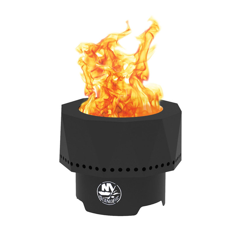 Steel Wood Burning Fire Pit, New York Islanders