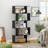 Hermoth 75'' H X 27.6'' W Tall Geometric Bookcase,6-Tier Storage Shelf, Contemporary Display Shelf-637443075-651166309-647997373