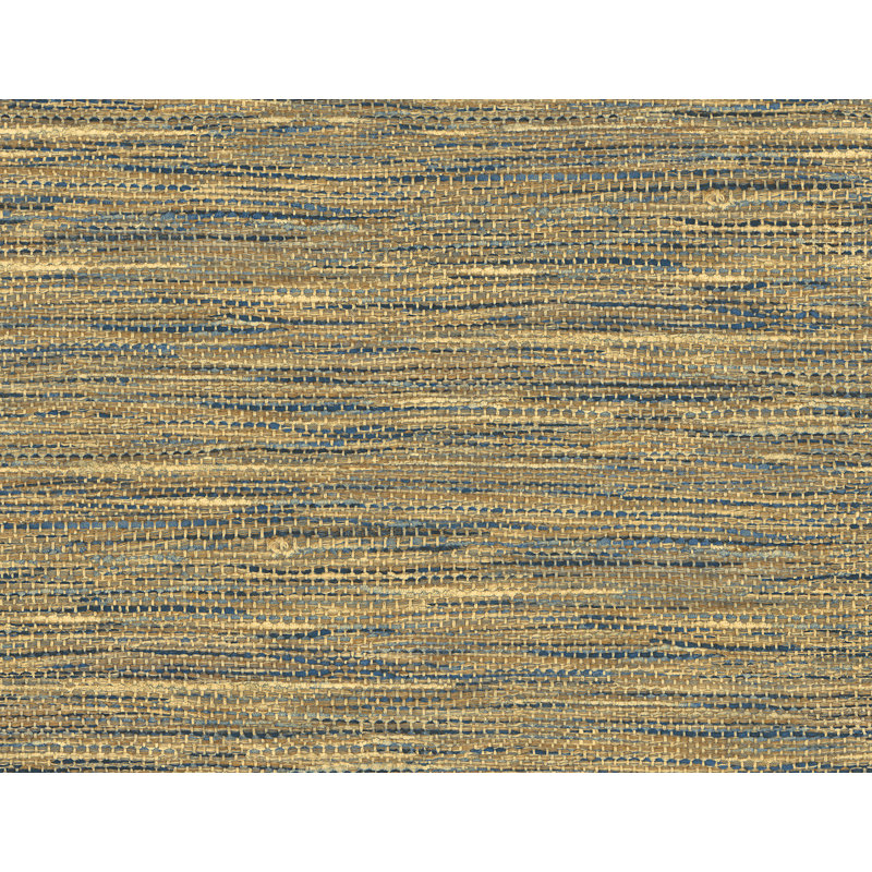 Rouleau de papier peint L 27 pi x l 27 po Cranney, Miel / bleu marine