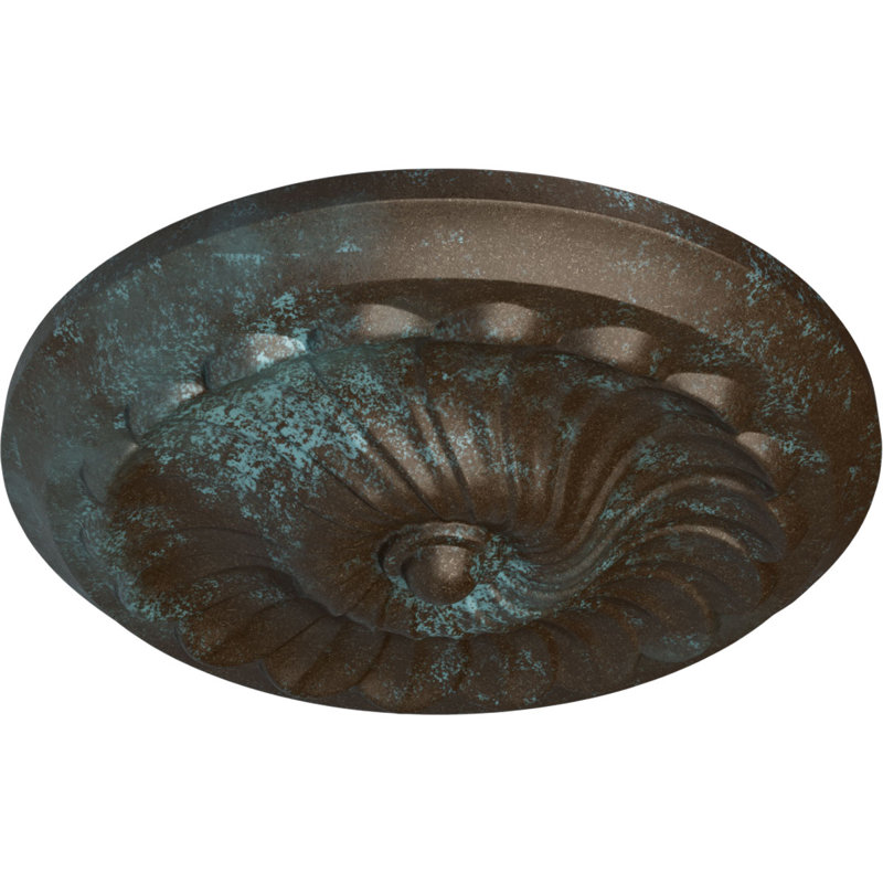 Médaillon de plafond en spirale Endurathane, Patine bleue bronze