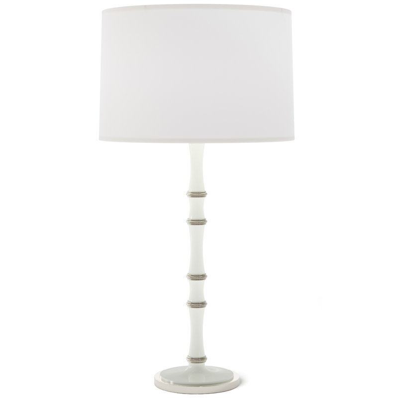 Kane Table Lamp, Modern Brass, Celadon, Rose Water