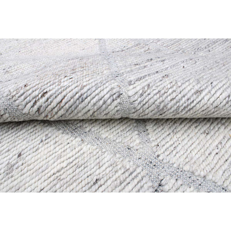 Wool Area Rug in Ivory, Rectangle 8' x 10'