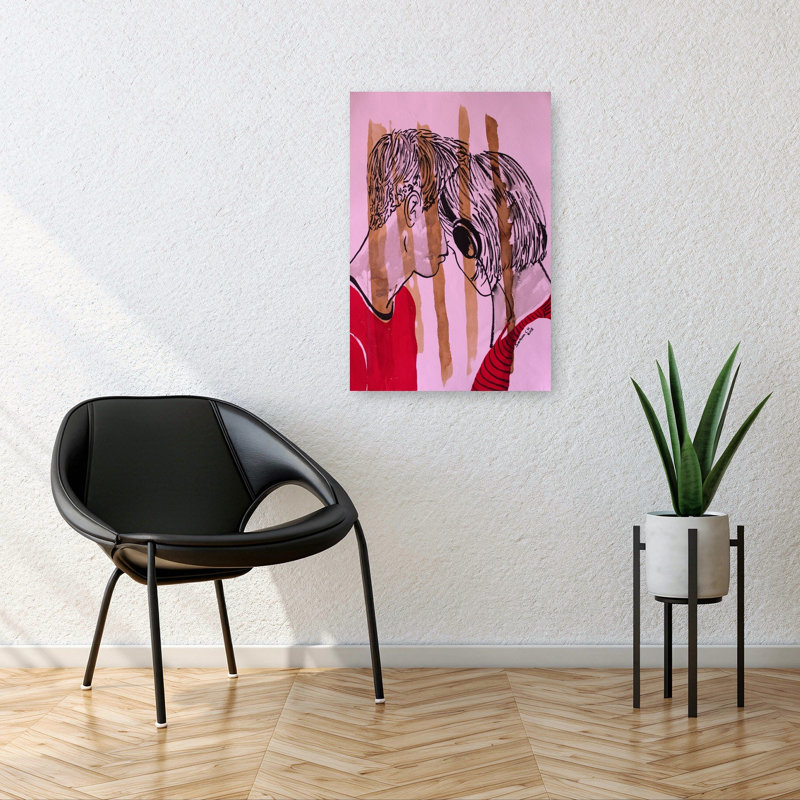 Intimate Music Connection Modern Romantic Wall Art Print 1 Piece Wrapped Canvas Wall Art, 91.44cm H x 60.96cm W