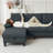 Marchel Upholstered L-Shaped Sectional with Ottoman Reversible-2102501040