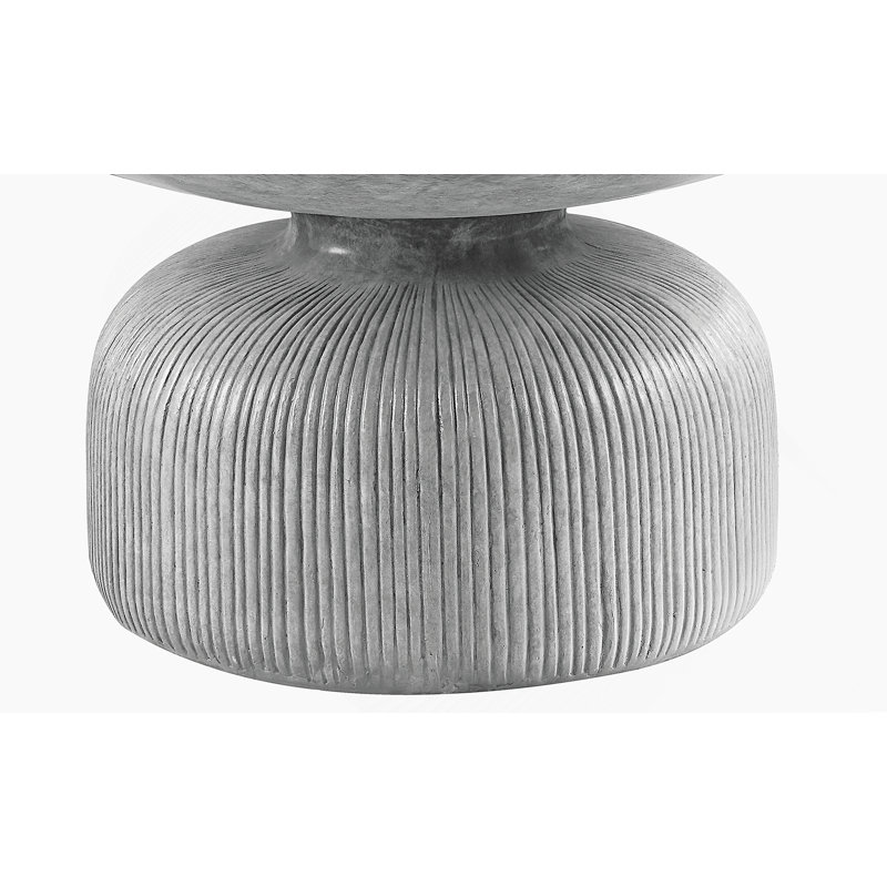 Table basse au fini gris patiné