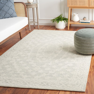 Tapis floral en laine touffeté à la main Retalic