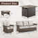 Deb 6-Pieces Outdoor Wicker Patio Conversation Set with Fire Pit Table and Ottomans