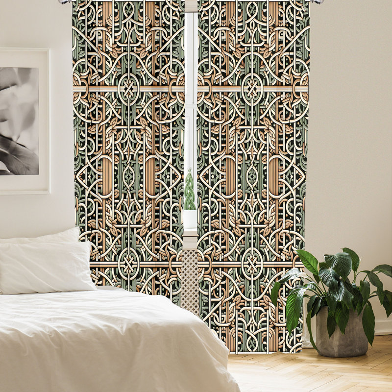Paire de rideaux East Urban Home, L 56 po x L 84 po