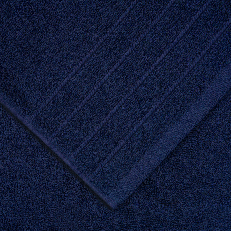 100% Cotton Midweight Mulit-Size Set, 8 Piece Towel Set, Navy