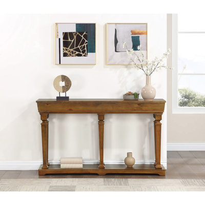Console polyvalente en chêne pour le salon - s'adapte à divers styles de décors avec finition rectangulaire et pieds stables