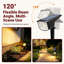 Lot de 12 spots solaires d'extérieur étanches, pour illuminer votre maison, allée, jardin, cour, entrée, arbres, clôtures, fresques et sculptures.