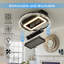 Ventilateur de plafond moderne sans feuille de 20 pouces avec moteur réversible amovible et lavable à télécommande-861784331
