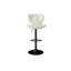 Tabouret de bar pivotant à hauteur réglable pour animaux de compagnie avec dossier, tissu technique résistant aux égratignures, repose-pieds et base en métal noir - Chaise de bar durable pour îlot de cuisine, bar de salle à manger, propriétaires d-1806675158-1806675159