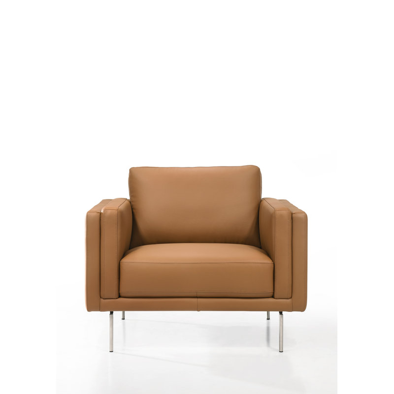 London Chair, Saddle, Brushed Stainless Steel