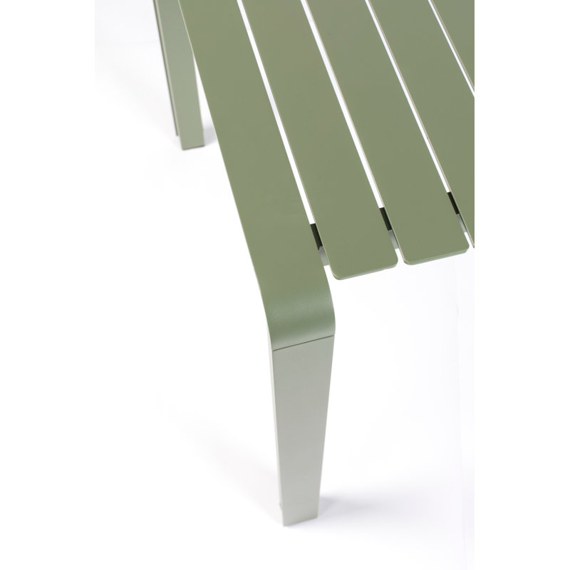 Outdoor Dining Table, Green, 30"H x 84"W x 38"D
